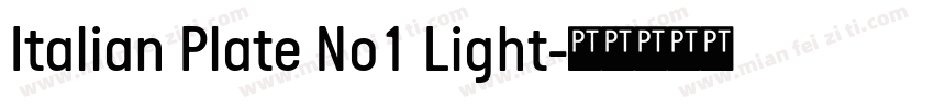 Italian Plate No1 Light字体转换